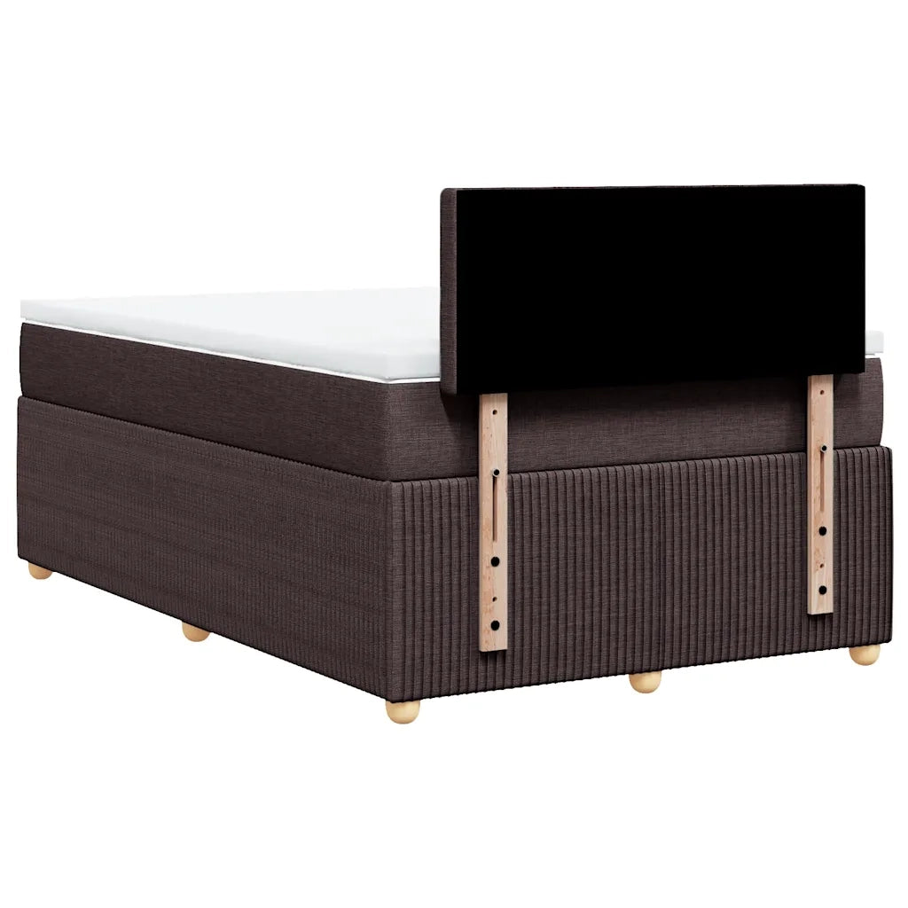 Giroletto a Molle con Materasso Marrone Scuro 120x190cm Tessuto 3289712