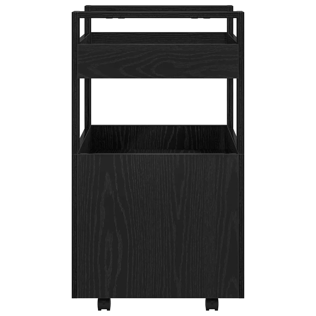 Carrello da Cucina Rovere nero 60 x 45 x 80 cm 862122