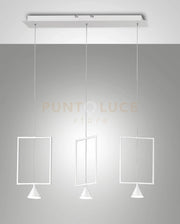 SIRIO RECTANGULAR SOSPEN.BIANCA 3 LUCI 3390-49-102