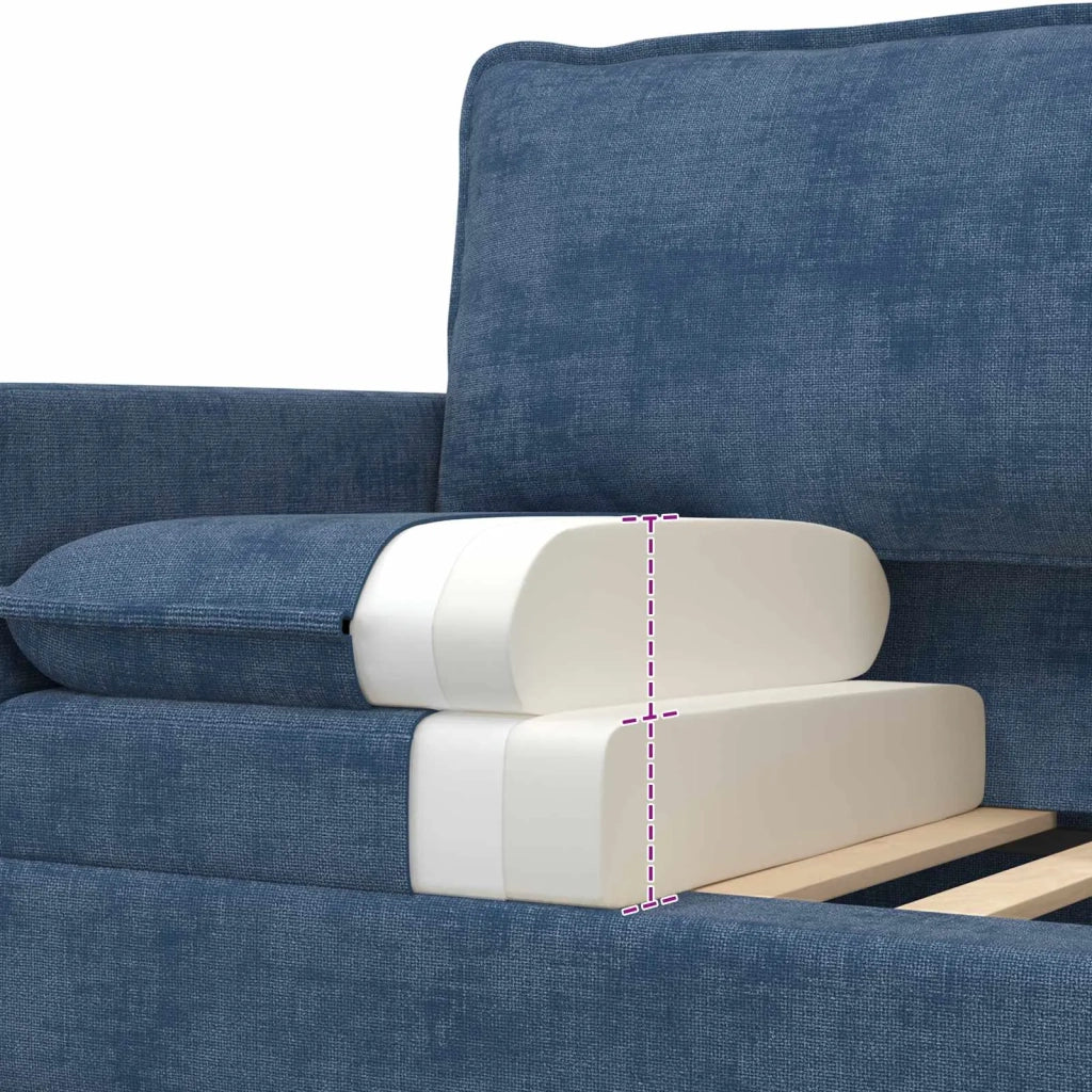 Set di divani 2 pcs Blu Poliestere 3417051