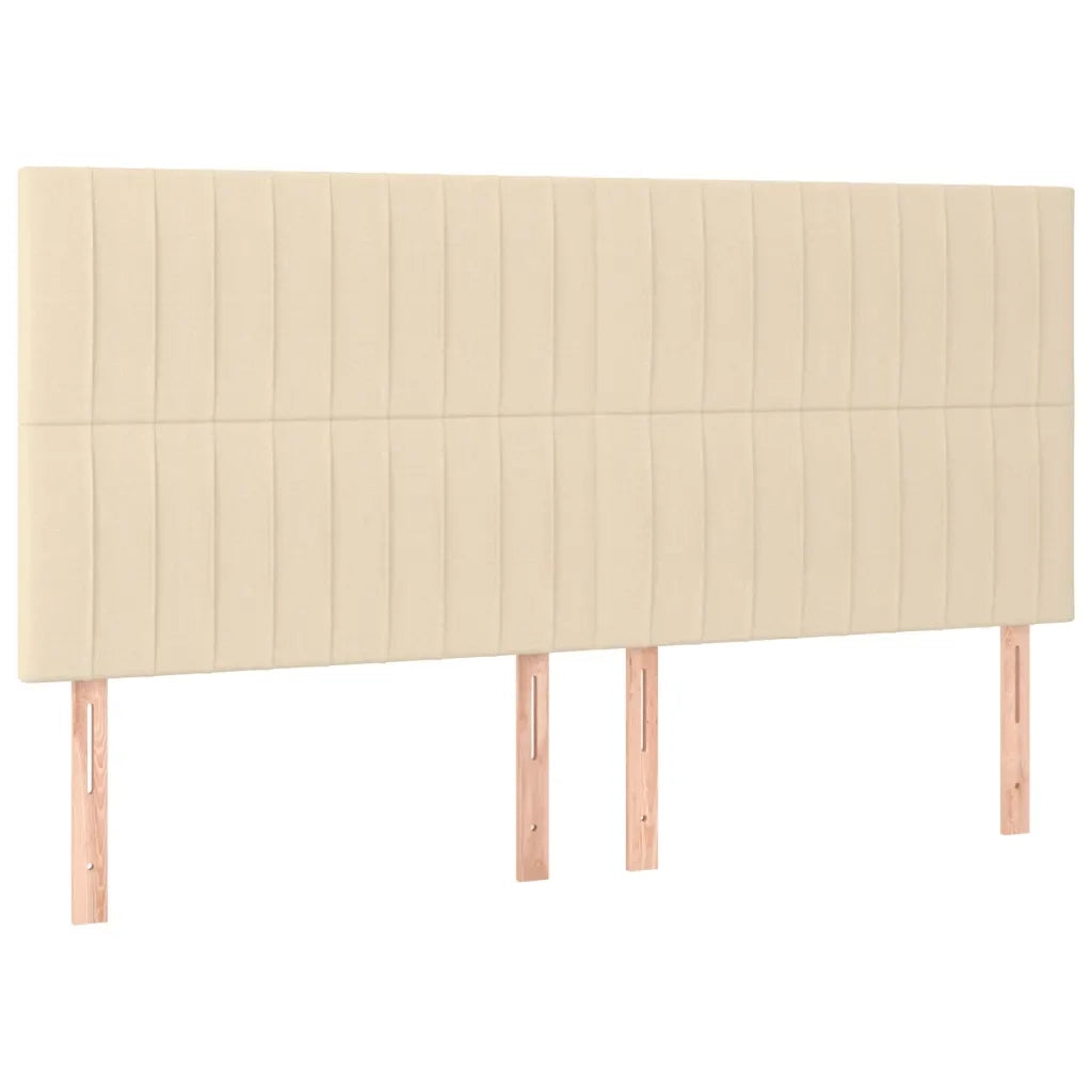 Giroletto a Molle con Materasso Crema 180x200 cm in Tessuto