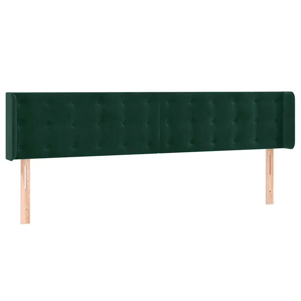 Testiera a LED Verde Scuro 183x16x78/88 cm in Velluto 3123733