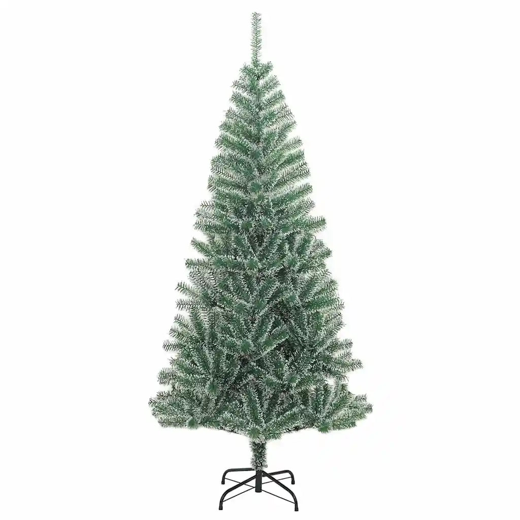Albero di Natale Artificiale-Albero Natalizio Imbiancato con Luci LED 240 cm 306508