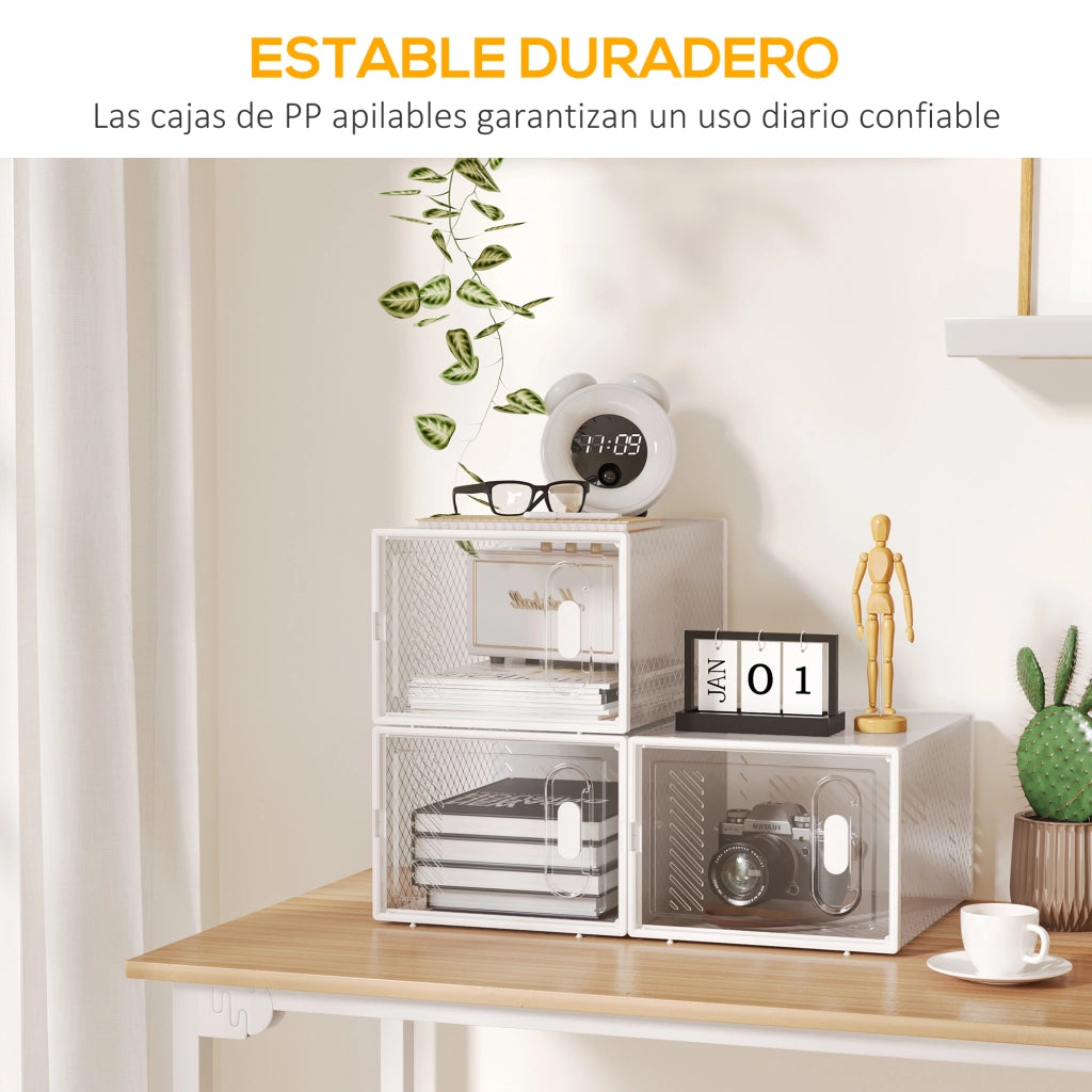Armadio per scarpe modulare con ante magnetiche ¨C zephmum ¨C trasparente 28x36x21 cm