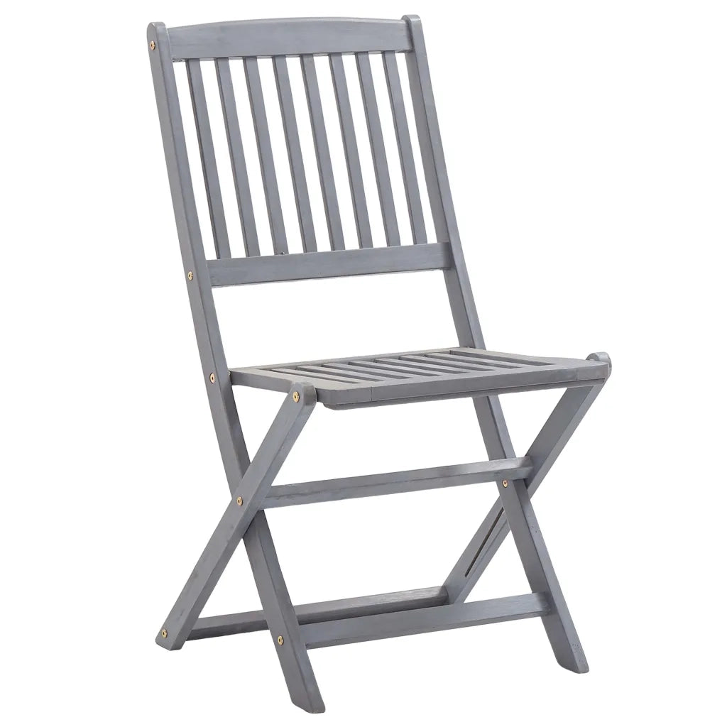 Sedie da Giardino Pieghevoli 8 pz con Cuscini Massello Acacia 3078311