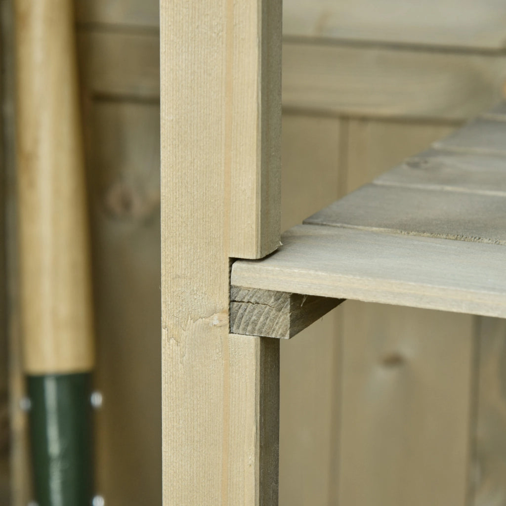 Ripostiglio da Giardino in Legno di Pino ¨C zephmum ¨C Grigio 87x47x160 cm