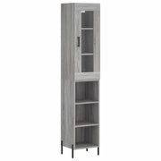 Credenza | Madia | Buffet da pranzo | Armadio da pranzo Grigio Sonoma 34,5x34x180 cm in Legno Multistrato