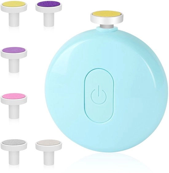 Vijilatrice elettrica per neonati 6-in-1 - Trimmer per unghie sicuro con 6 accessori - Silenziosa e portatile