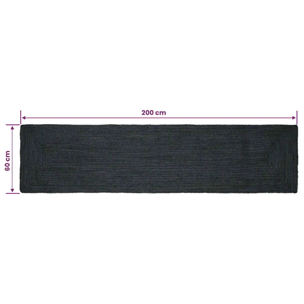 Tappeti per area Rettangolare Grigio Scuro 60 x 200 cm Juta 42010425