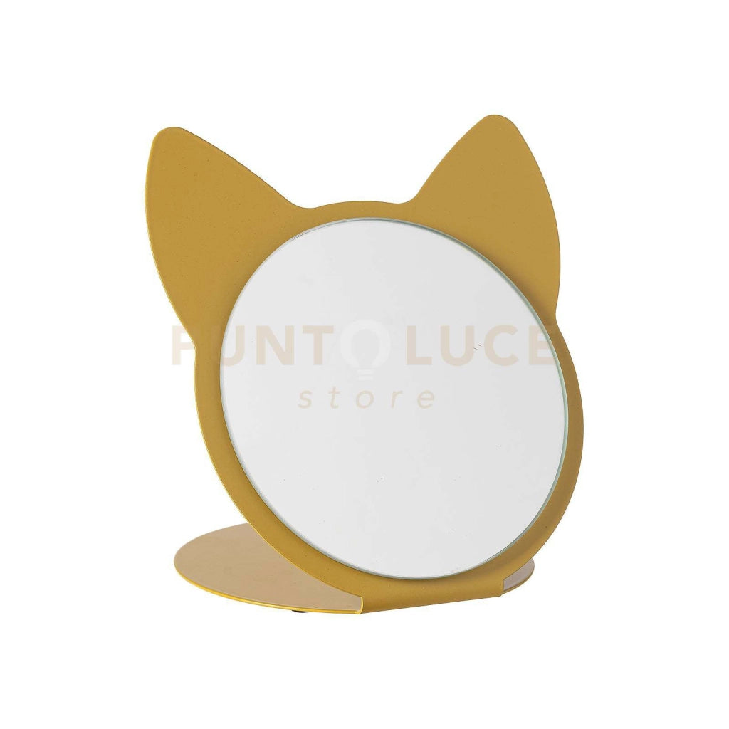 specchio da tavolo di design cat Ocra in Ferro e vetro per lo specchio 20x17x20h cm