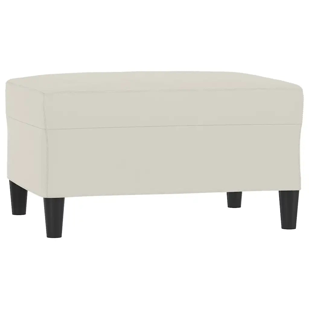 Poggiapiedi Crema 70x55x41 cm in Velluto 349325