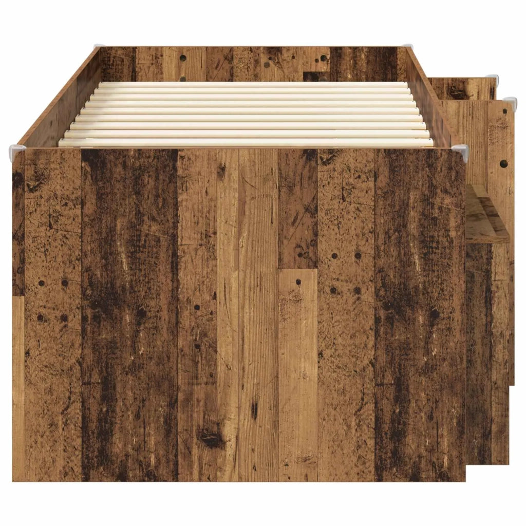 Struttura Letto Loft con Mobile 3 pz Legno antico 3423412