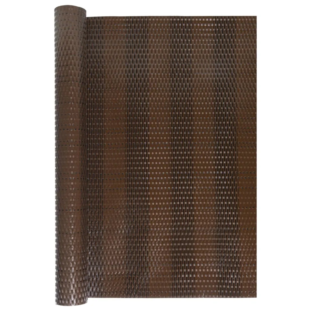 Paravento da Balcone Marrone e Nero 300x80 cm in Polyrattan 156250