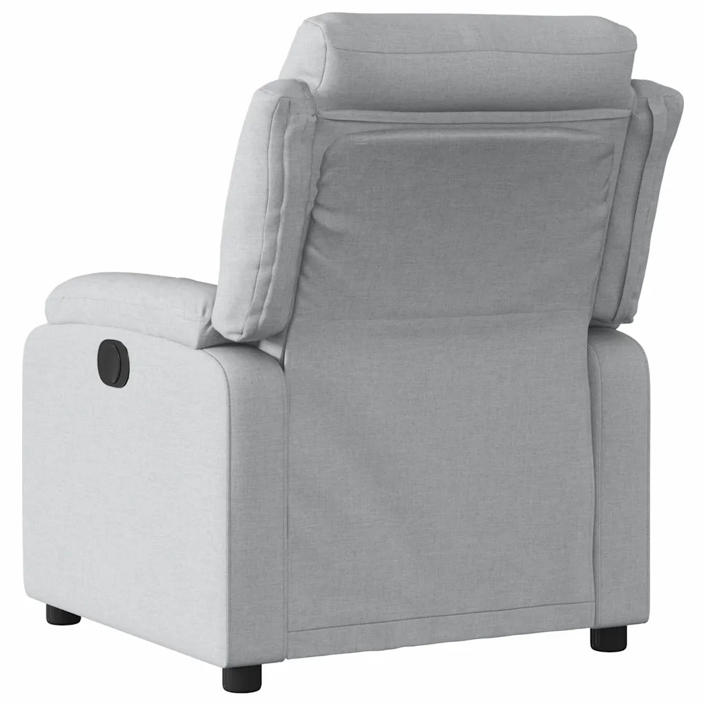 Poltrona | Sedia Relax Elettrica Reclinabile Grigio Chiaro in Tessuto