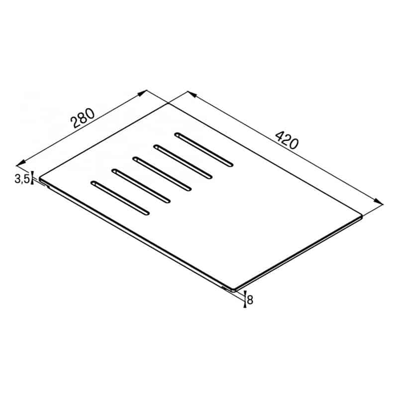 Tagliere Elleci Element 420 in materiale HPL Quercia - ATH040QU