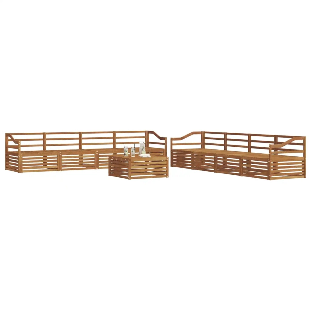Set di divani da esterno 9 pcs Naturale 3373234