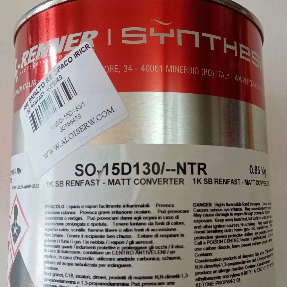 Renner renfast 1kg smalto opaco - tutti i ral 5000 - base nitro a rapida essiccazione, colore  ral 5013 - blu cobalto