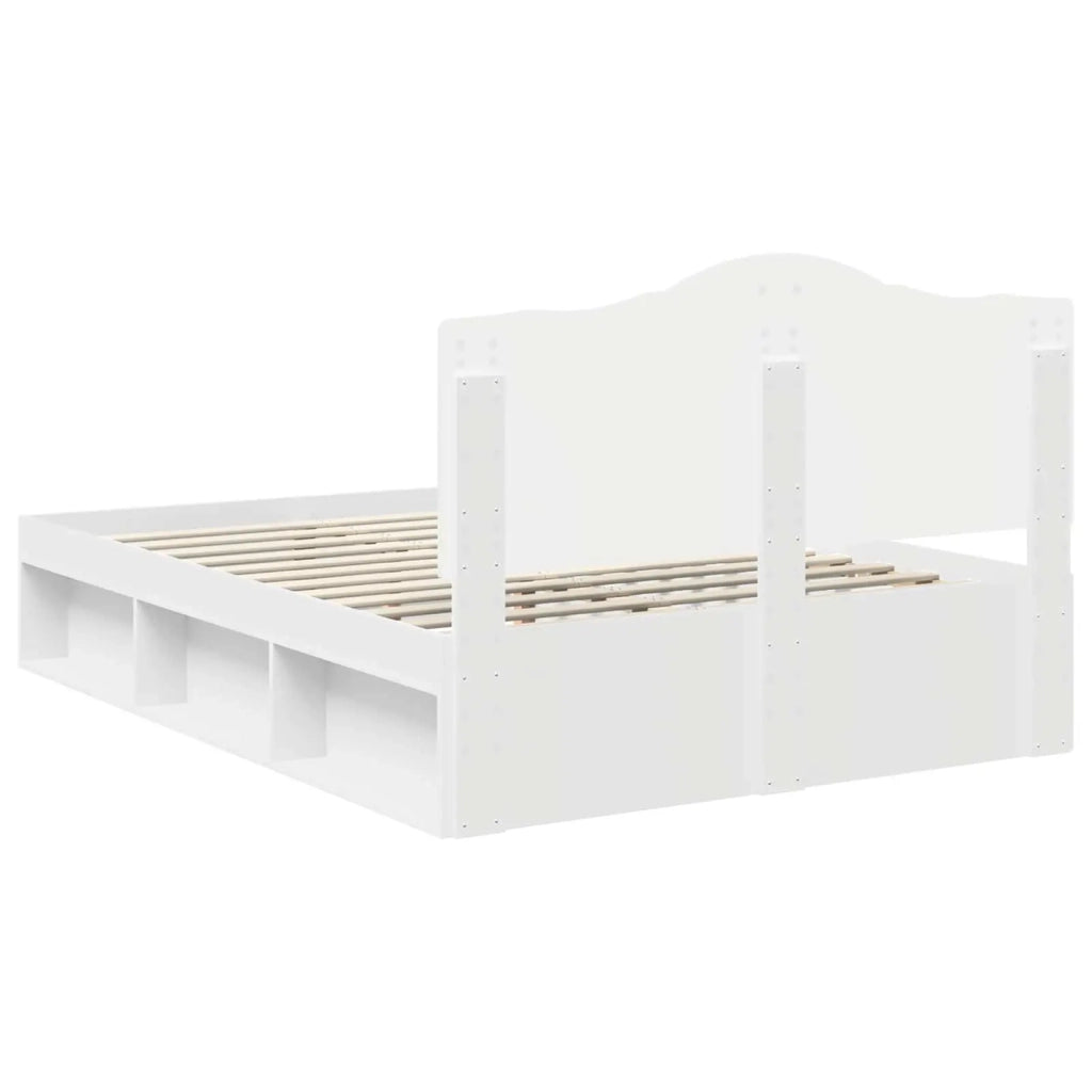 Struttura del letto Bianco 150 x 200 cm Pino massello 3413290