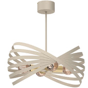Lampada a sospensione Luminex Sparkle crema oro 4xE27