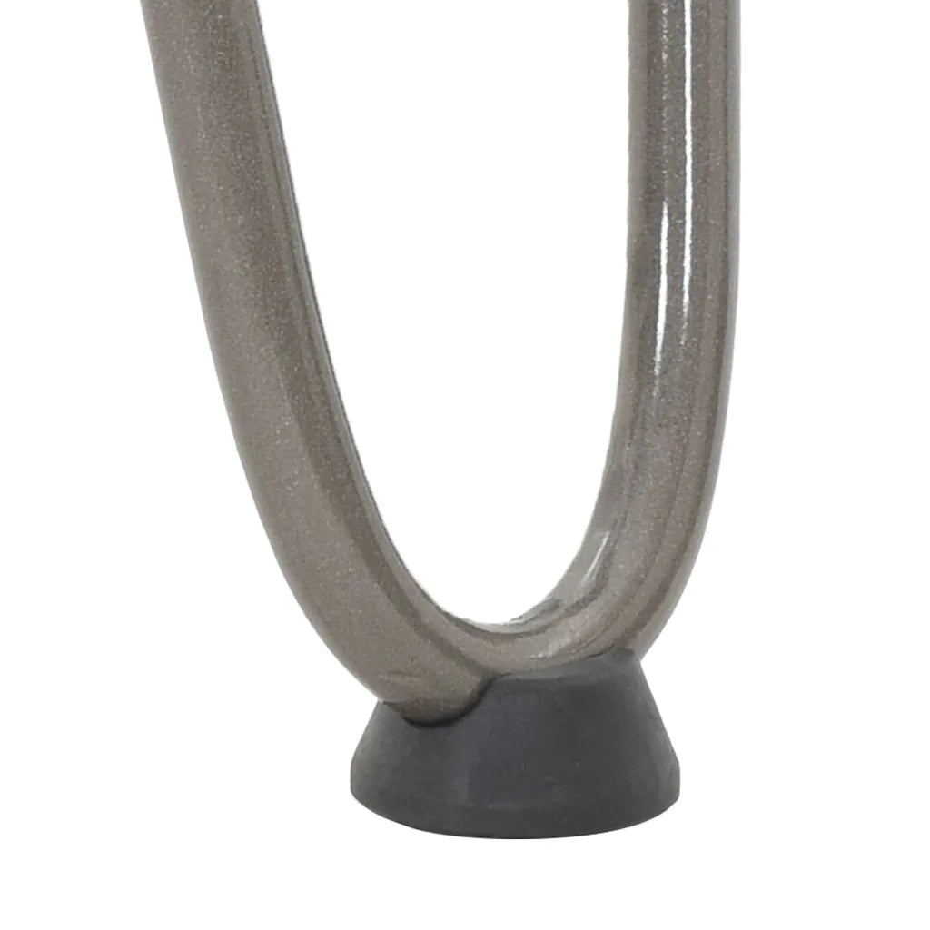 Gambe a forcina per tavolino 4 pz in acciaio naturale 10 cm in acciaio massiccio 4012411