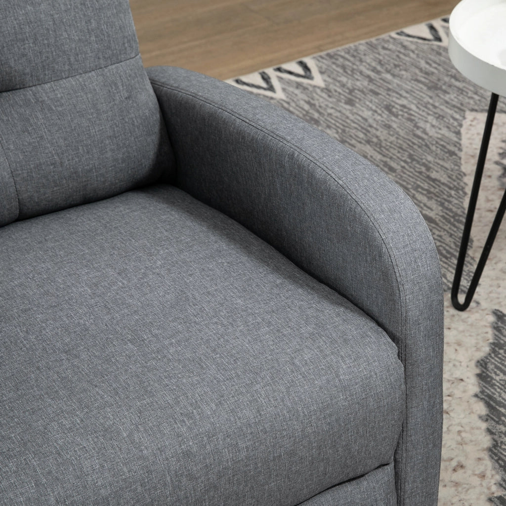 POLTRONA Relax reclinabile in poliestere grigio fino a 155° portata 150 kg