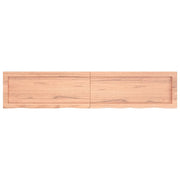 Ripiano Muro Marrone 140x30x(2-4) cm Massello Rovere Trattato 363700