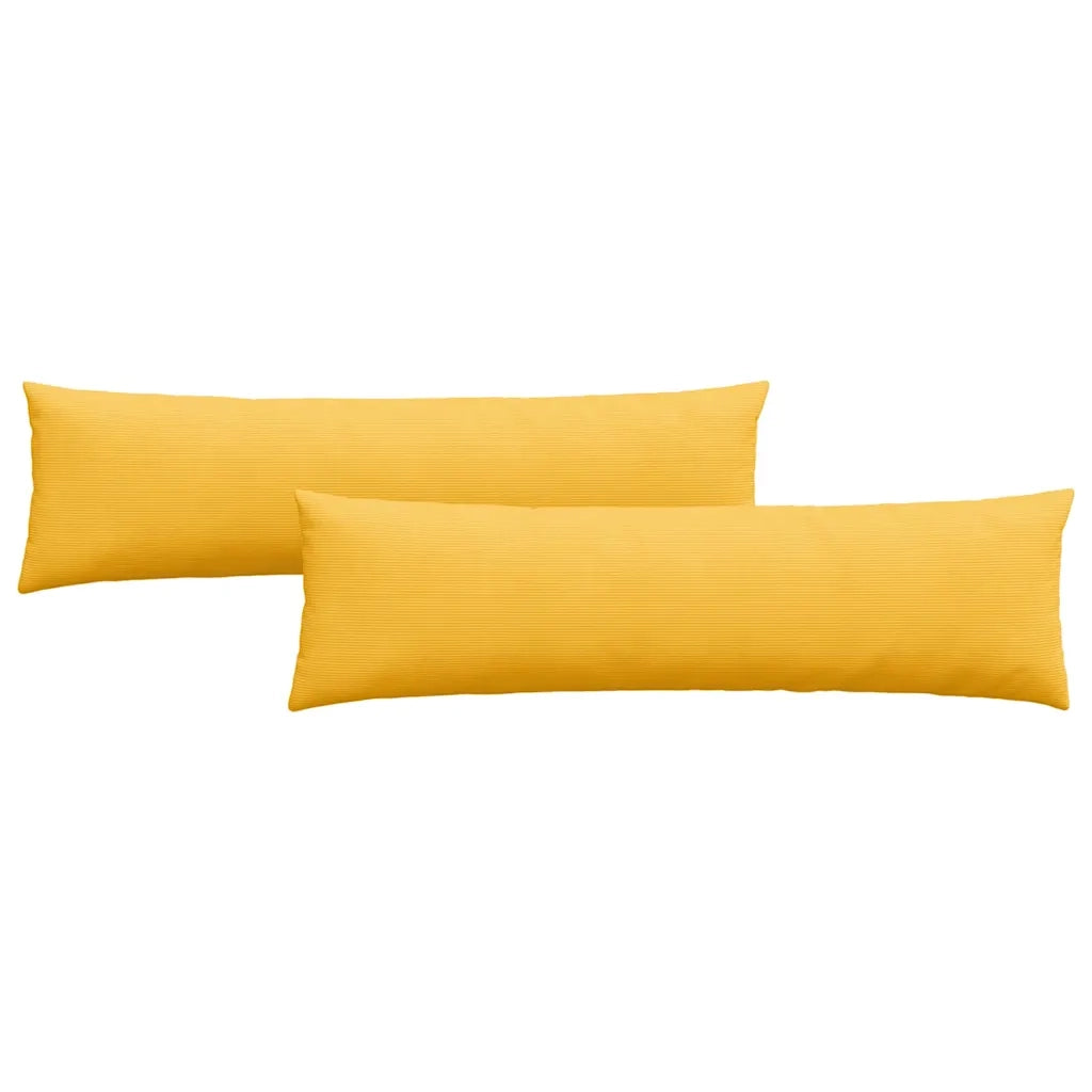 Cuscini da Divano 2 pz | Cuscini per sedie Giallo Chiaro 145 x 40 cm