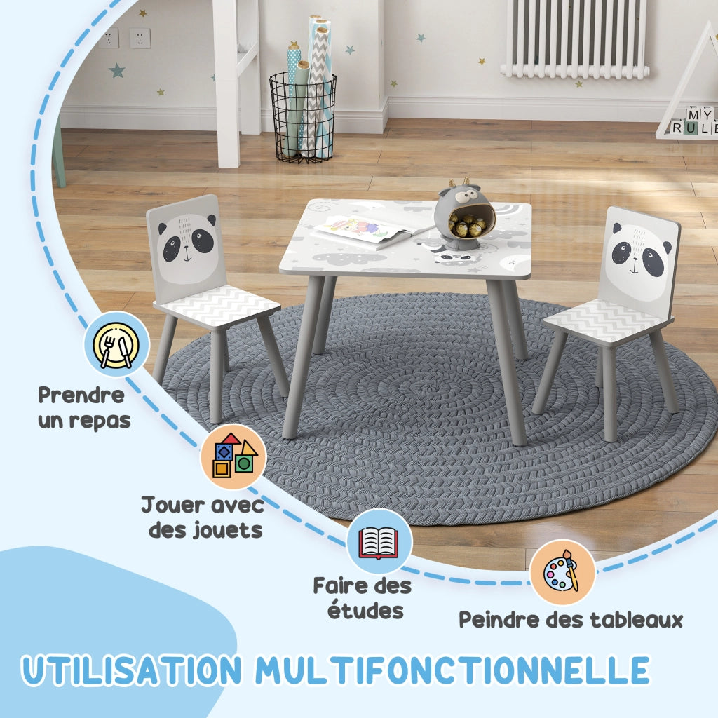 Tavolo e sedie per bambini ¨C Minimal ¨C grigio