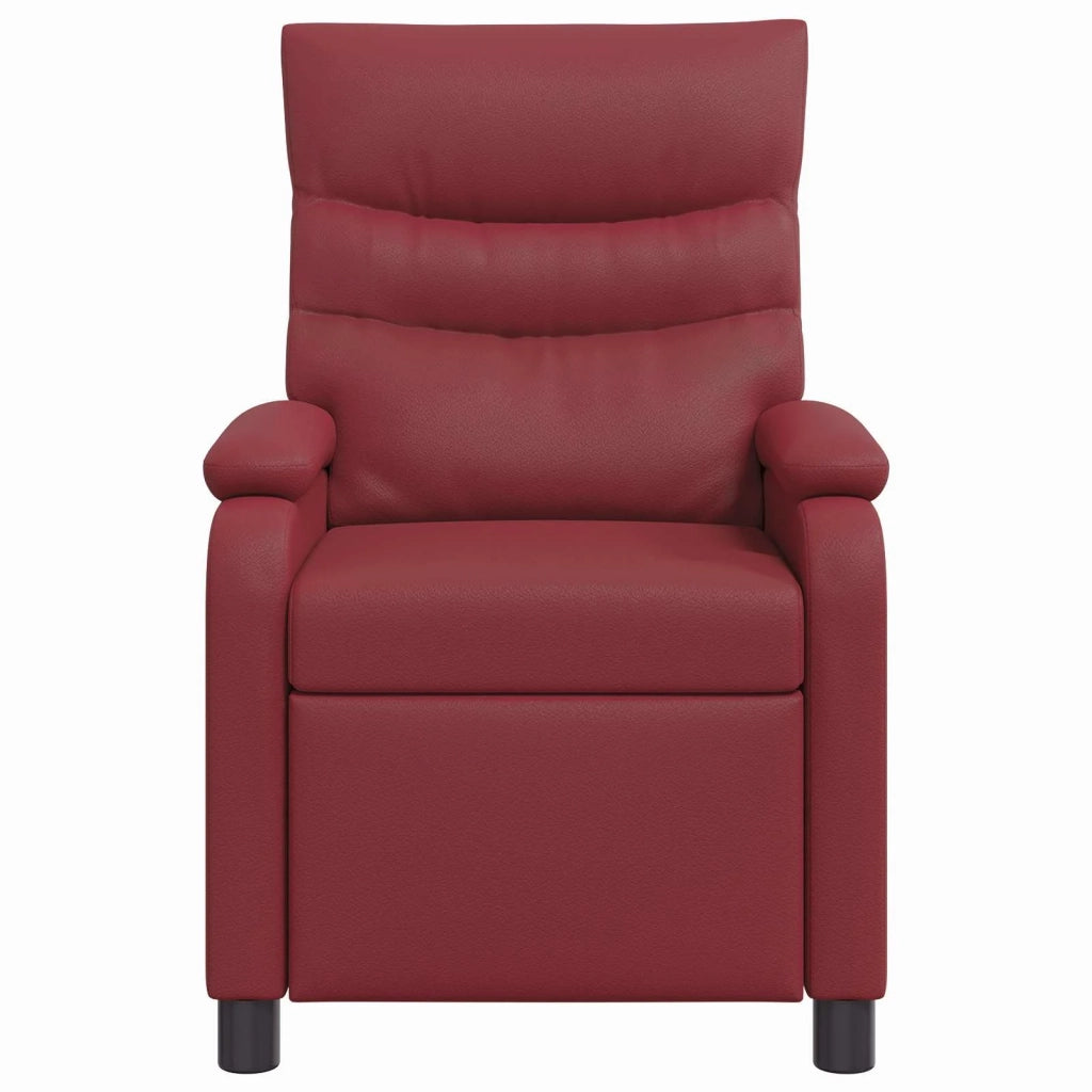 Divano Sedia-Poltrona Massaggiante Rosso Vino Similpelle 773721