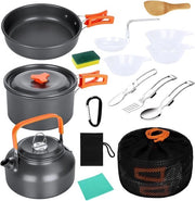 Set di servizio da campeggio per 2-3 persone - 15 pezzi