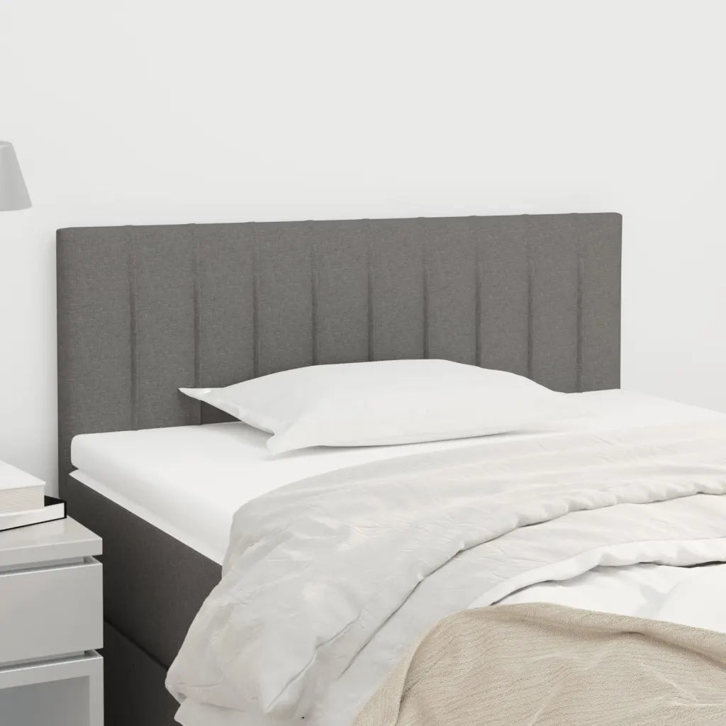 Testiera-Testata Decorativa Grigio Scuro 90x5x78/88 cm in Tessuto 581647