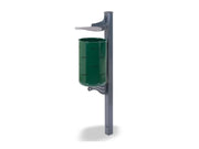 Cestino Empire 570 Giochipark acciaio zincato verniciato Ø30x52h urbano 35lt - RAL 6005 - Da interrare