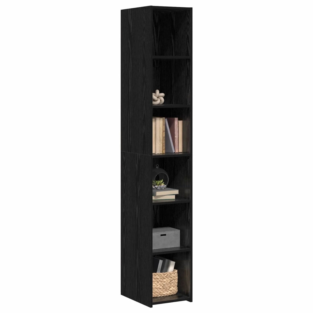 Credenza Rovere Nero 30 x 41 x 185 cm Legno ingegnerizzato 8010945