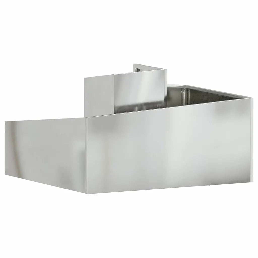 Fioriere | Cassetta per fiori | Vaso da giardino Argento 80 x 80 x 50 cm Acciaio zincato