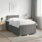 Letto box spring con materasso Grigio Scuro 120 x 200 cm 3451193