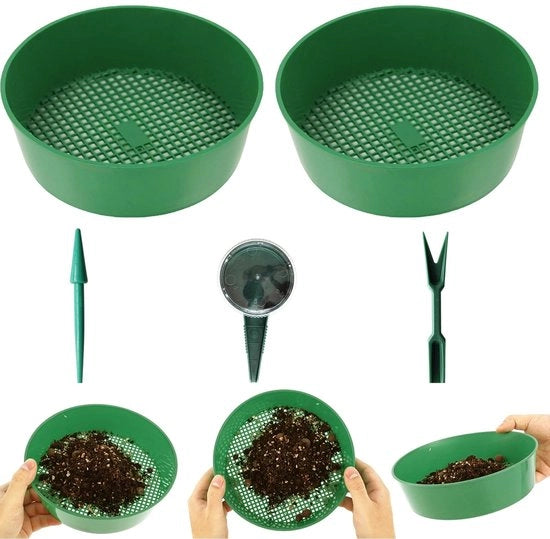Set di giardinaggio per mini giardino/balcone - 5 pezzi di attrezzi da giardino - Plastica di alta qualità PP - Nutrizione per semi - Lame per terriccio - Idoneo per mini giardini/balconi