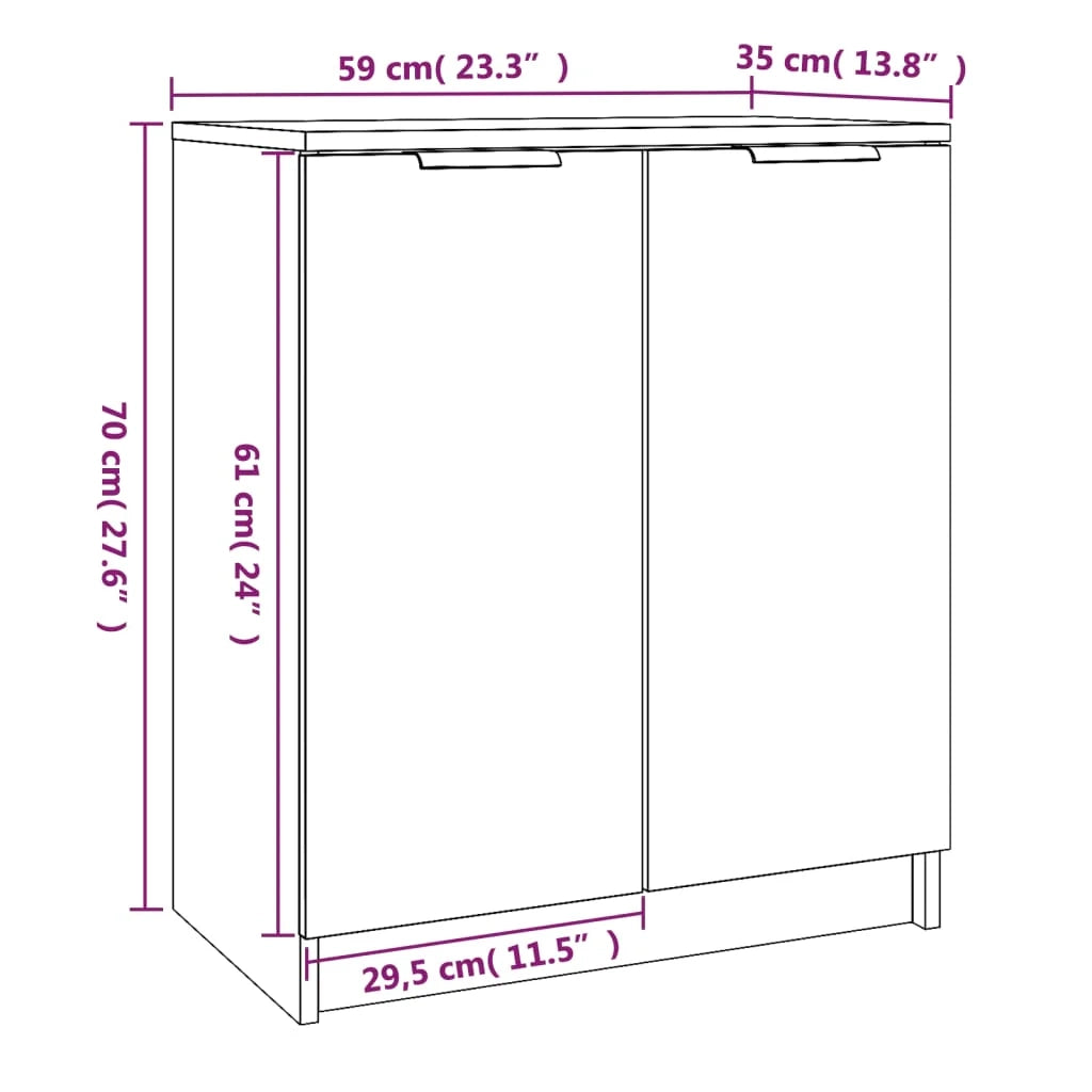 Scarpiera 59 x 35 x 70 cm in legno ingegnerizzato marrone 02_0043402