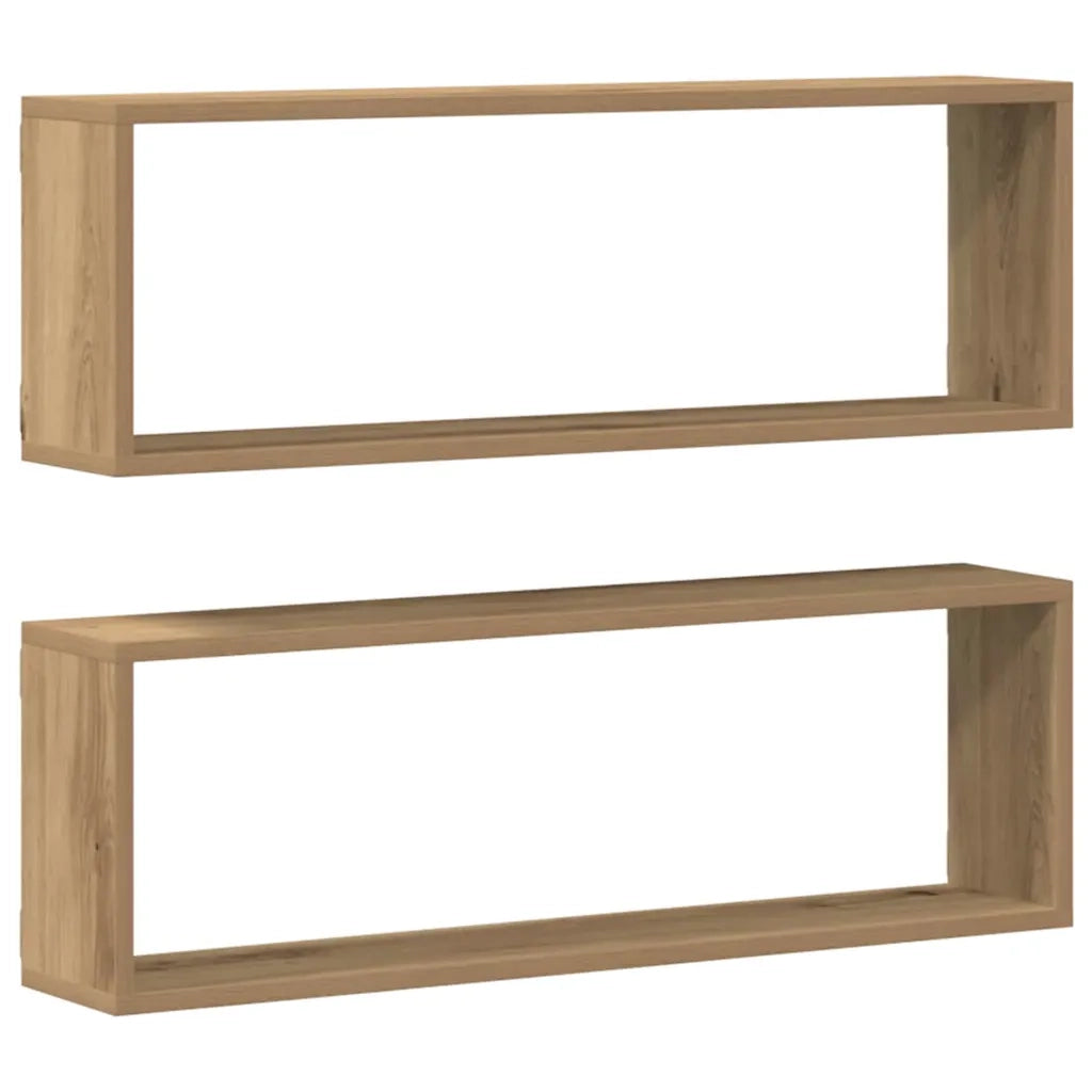 Scaffali da parete 2 pcs Rovere Artigianale 80 x 15 x 26 cm 862641