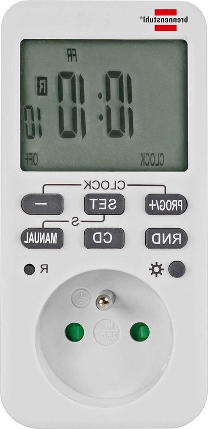 Timer settimanale bianco - programmabile digitale con contatore a ritardo - per interni - Comfort-Line - contatore a ritardo - riproduzione casuale