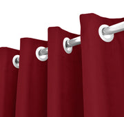 Tenda Semioscurante 140 x 290 Cm Moderne Con Occhielli  Bordeaux - 2 Tende