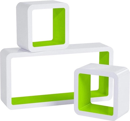 Set di Pannelli da Parete - Pannelli a Cubo - Pannelli da Parete - MDF di Alta Qualità - Spazievolutivo - Versatile - 42,5x21,5x10cm & 17,5x17,5x10cm