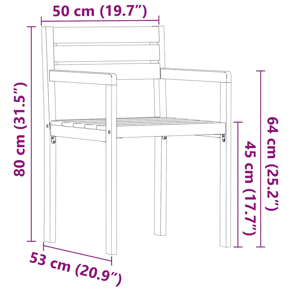 Sedie da Giardino 4 pz | Sedie da Esterno 50x53x80 cm Legno Massello di Acacia