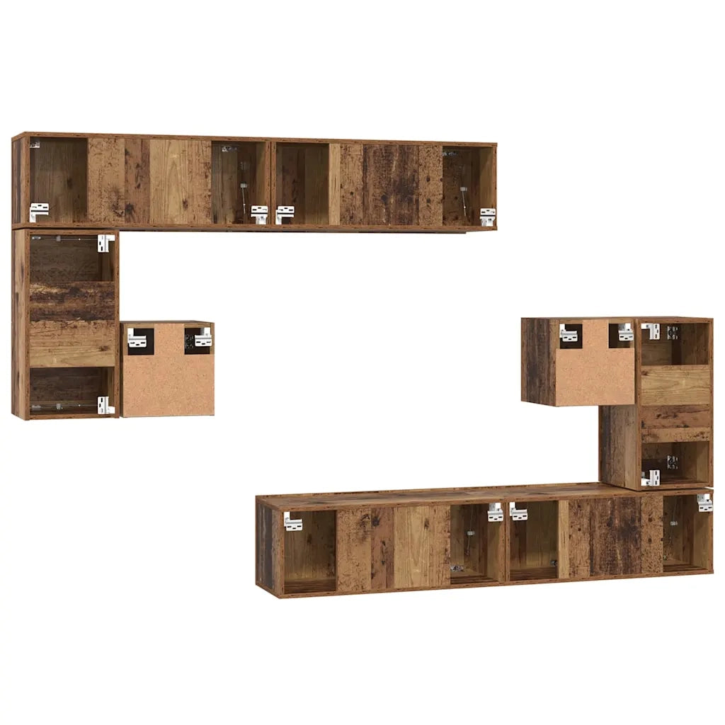 Unità TV 4 pcs Legno vecchio Legno multistrato 3393492