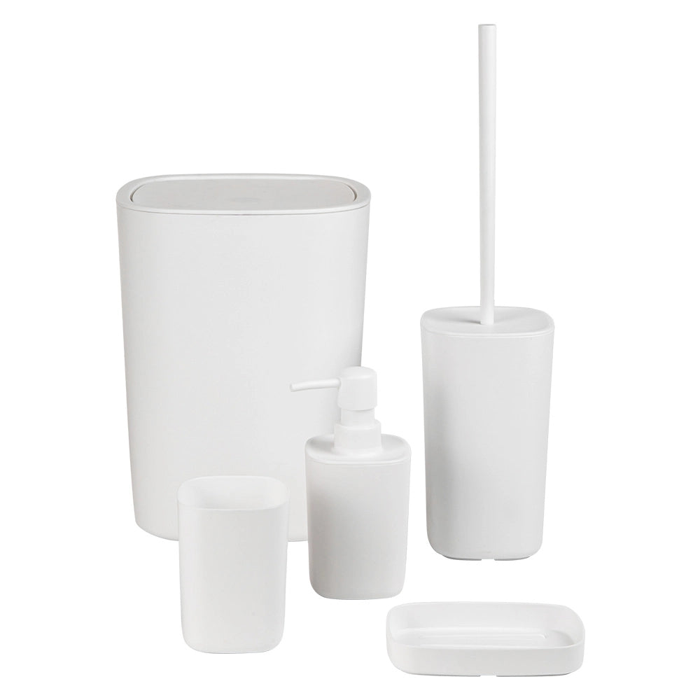 KIT ACCESSORI DA BAGNO 'PODDY' col. bianco  - METAFORM
