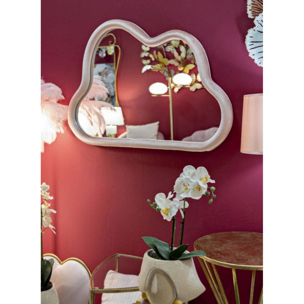 Specchio con Cornice Cloud, Rosa, MDF, 90x4x60 cm