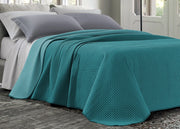 Quilt Trapuntino Estivo 100gr/mq Bicolor Double Face Tinta Unita Modello Cloe - Matrimoniale - Tiffany