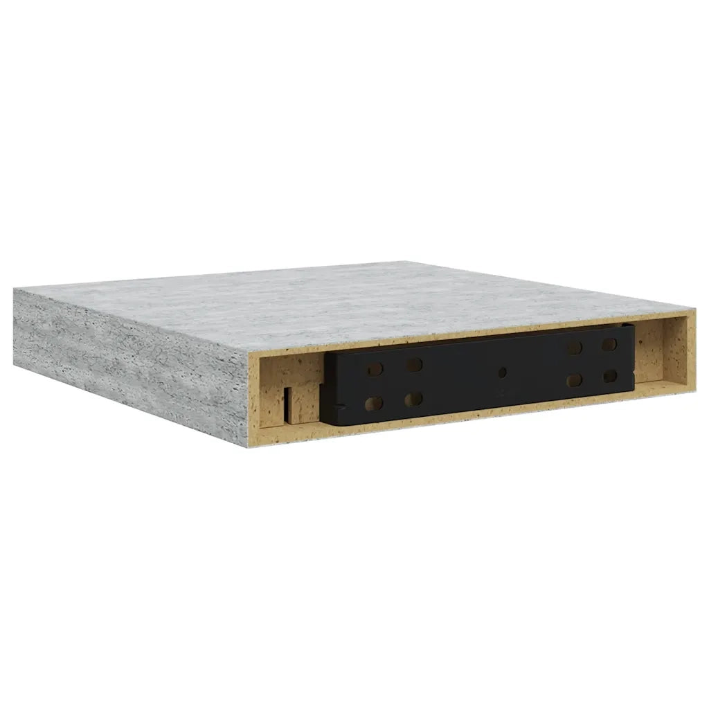 Scaffale a Parete Grigio Cemento 23x23,5x3,8 cm in MDF 326588