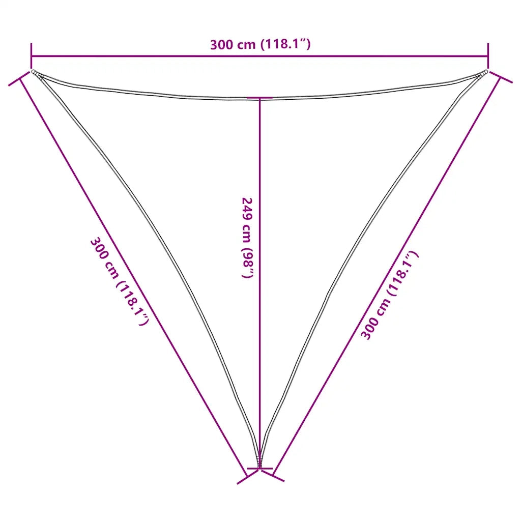 Vela Ombreggiante-Parasole a vela Oxford Triangolare 3x3x3 m Grigio Talpa