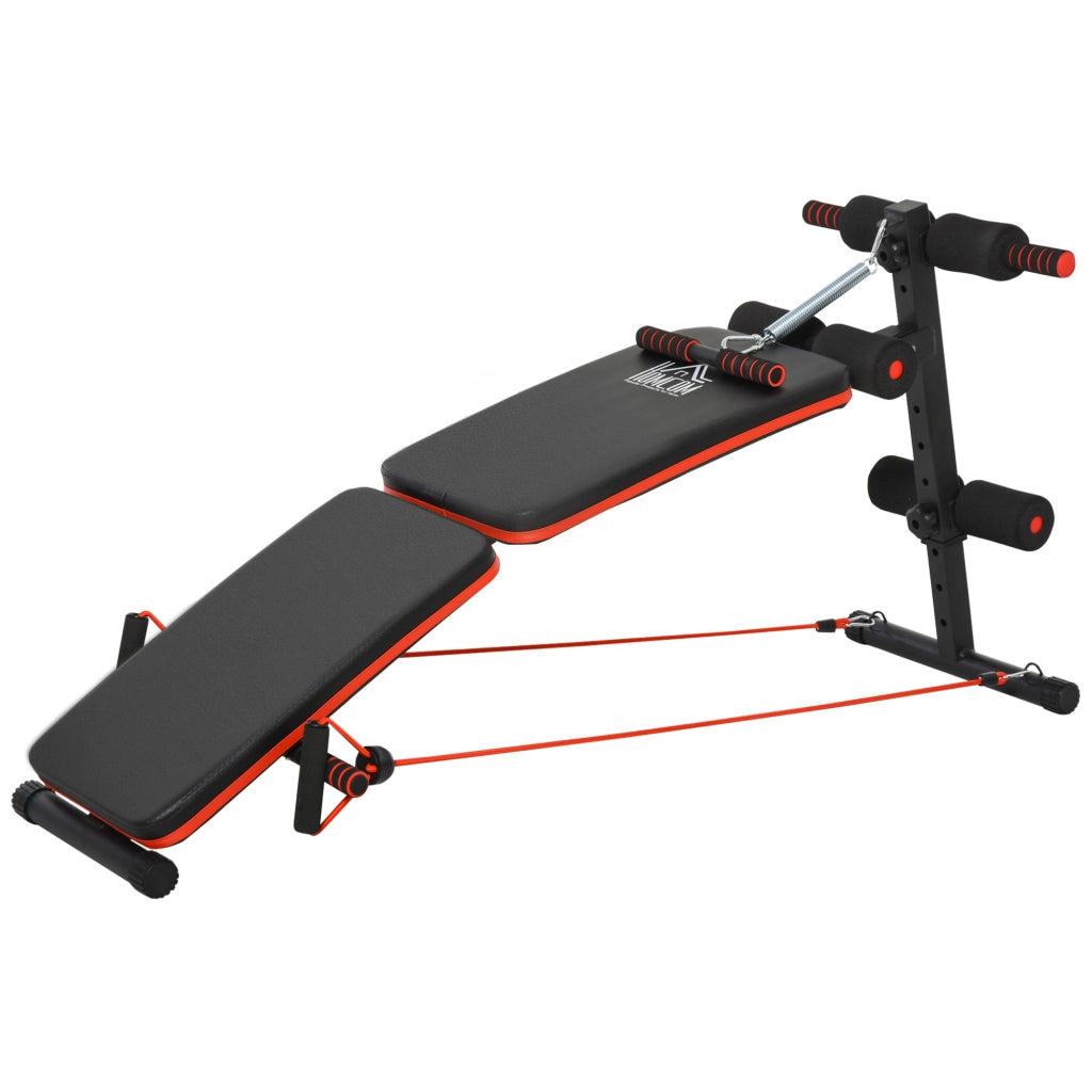Sgabello da Palestra Regolabile in Altezza ¨C Zephmum ¨C Nero 137x51x50-66 cm