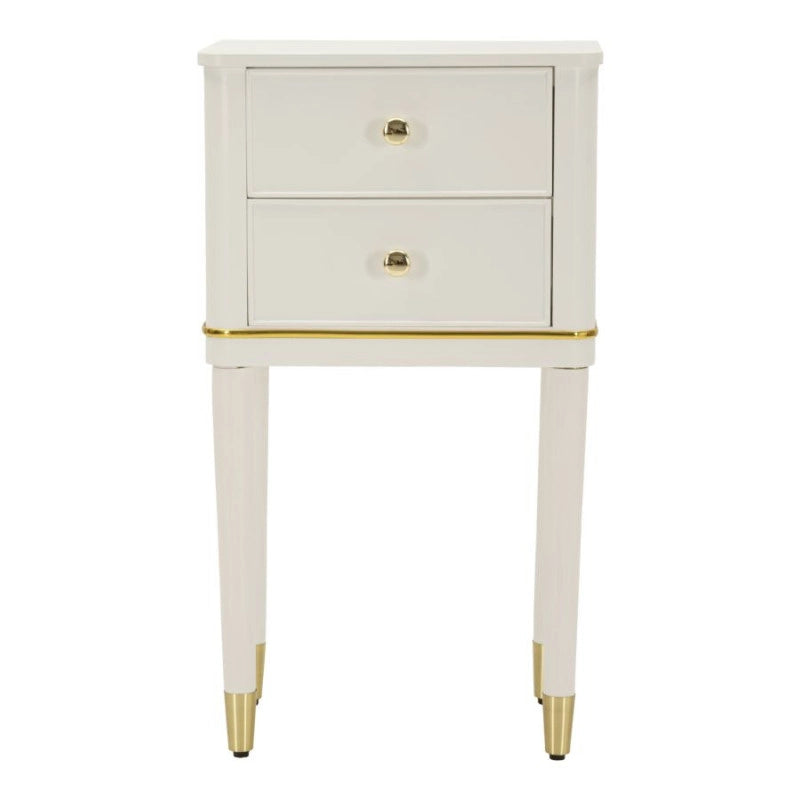Comodino Camille Bianco cm 40x30x71